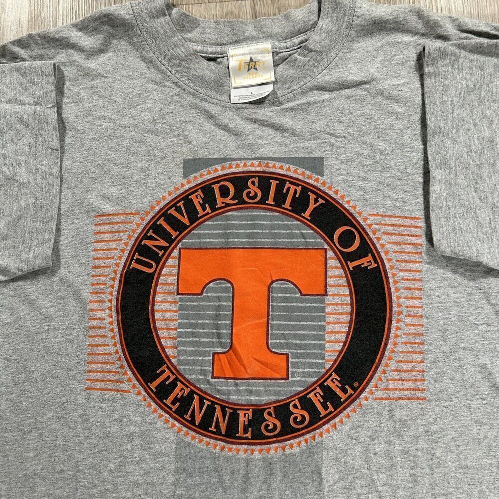 Vintage‎ Tennessee Volunteers T-Shirt Men Large NCAA College Football Terry Gray